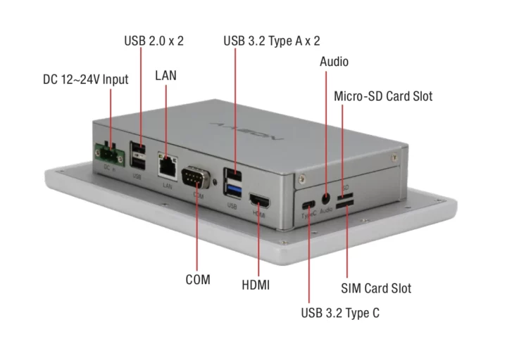 Rockchip RK3568 panel PC with 24V DC input