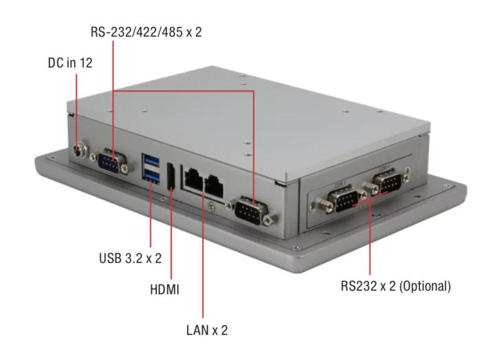 Intel N50 or N97 Panel PC with RS232 RS422 RS485