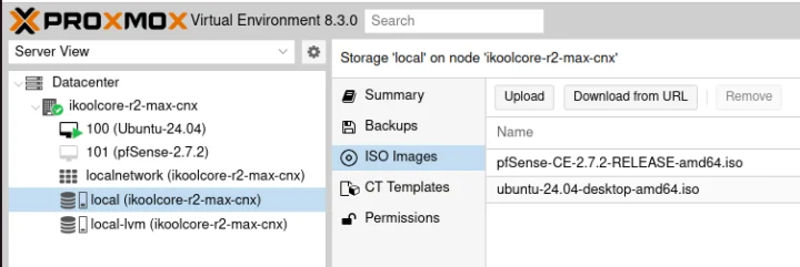 Proxmox VE 8.3 Upload ISO