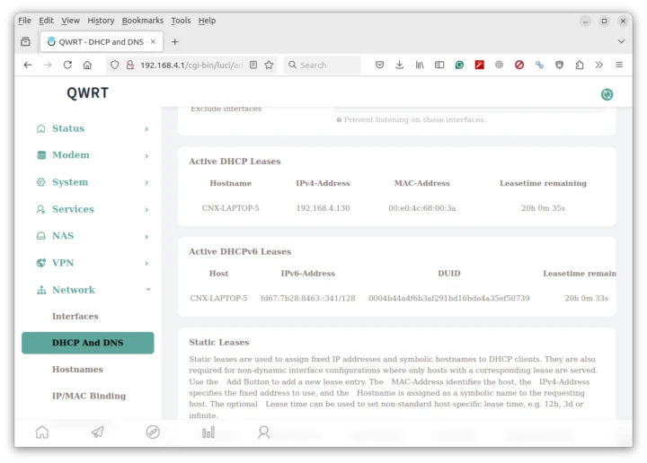 iKOOLCORE R2 Max QWRT new LAN IP address
