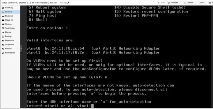 pfSense 10GbE WAN 2.5GbE LAN configuration