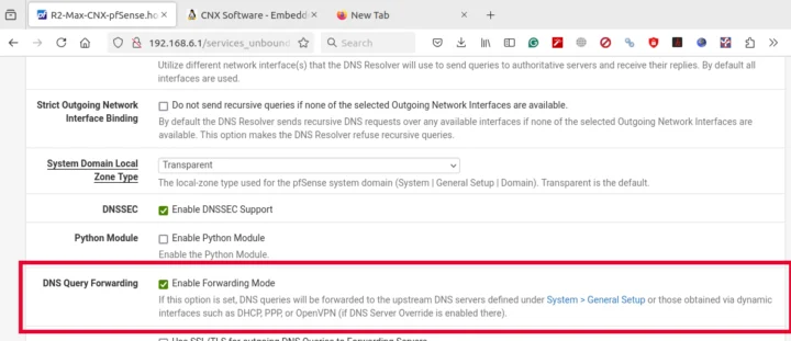 pfSense DNS Query Forwarding