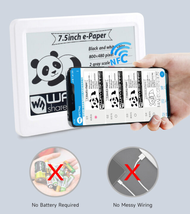 7.5inch NFC Powered e Paper Display V2