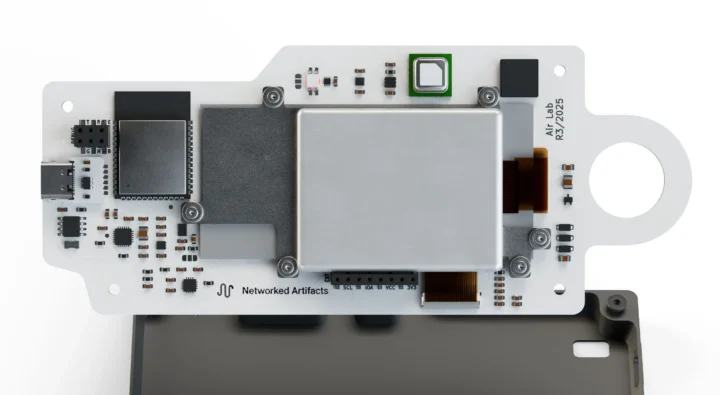 3D render ESP32-S3 air quality board 3D render ESP32-S3 air quality board