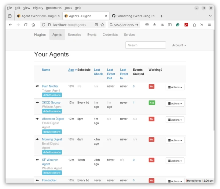 Huginn Agents Demo