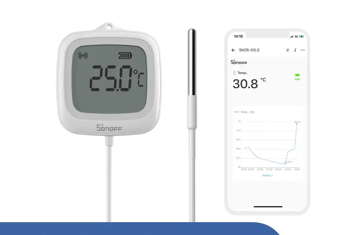 SONOFF SNZB-02LD IP65 Zigbee LCD Thermometer