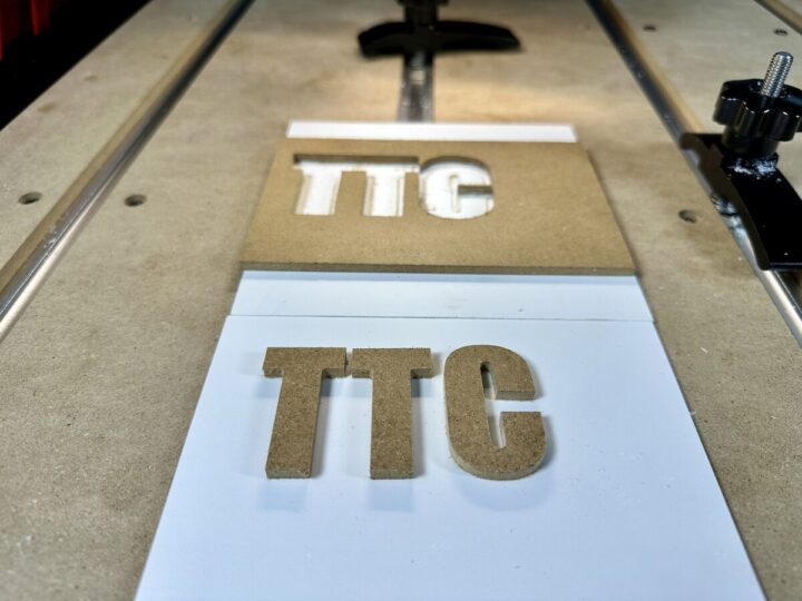 TwoTrees TTC6050 CNC Router Test cut wood