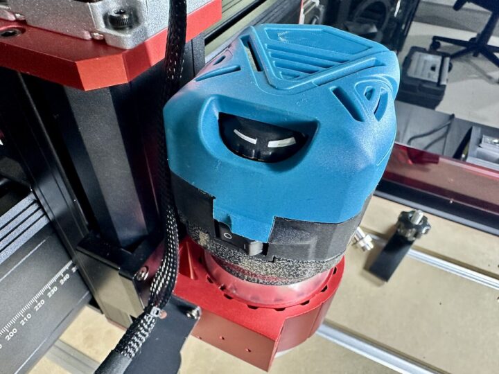 TwoTrees TTC6050 CNC Router Trimmer 800W adjust speed and power button
