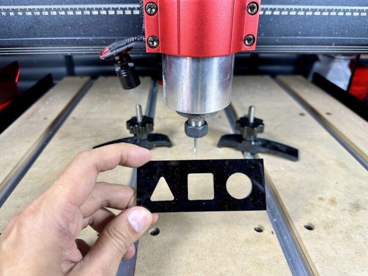 TwoTrees TTC6050 CNC Router test Cutting Black Acrylic