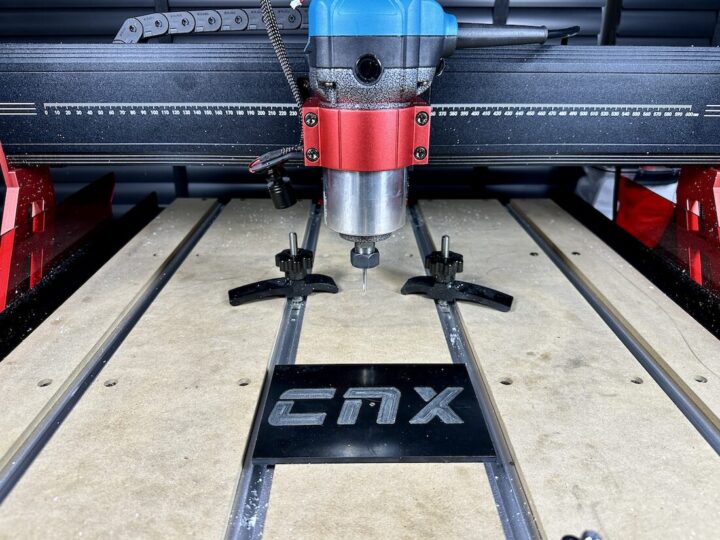 TwoTrees TTC6050 CNC Router test Engraving Black Acrylic CNX