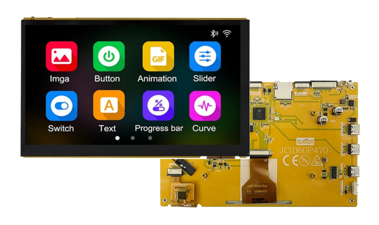 ESP32-P4 board with 7-inch display