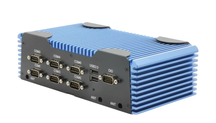 Intel Atom x7000RE fanless embedded box PC 6x COM ports DIO port