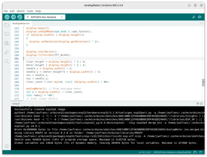 M5Stack Tab5 Arduino AnalogMeter Build