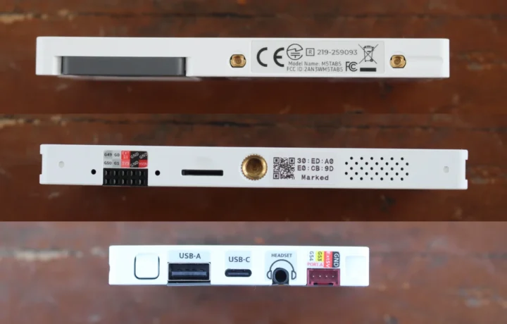 M5Stack Tab5 external antenna connectors mounting thread USB