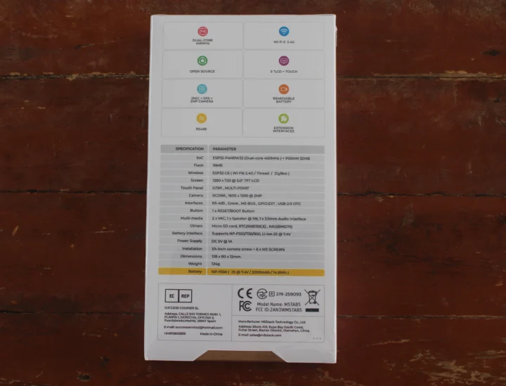 M5Stack Tab5 specifications