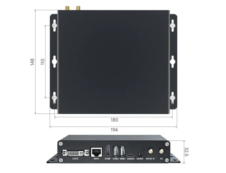 MYiR MY EVC700S V2 Allwinner T113 i gateway dimensions