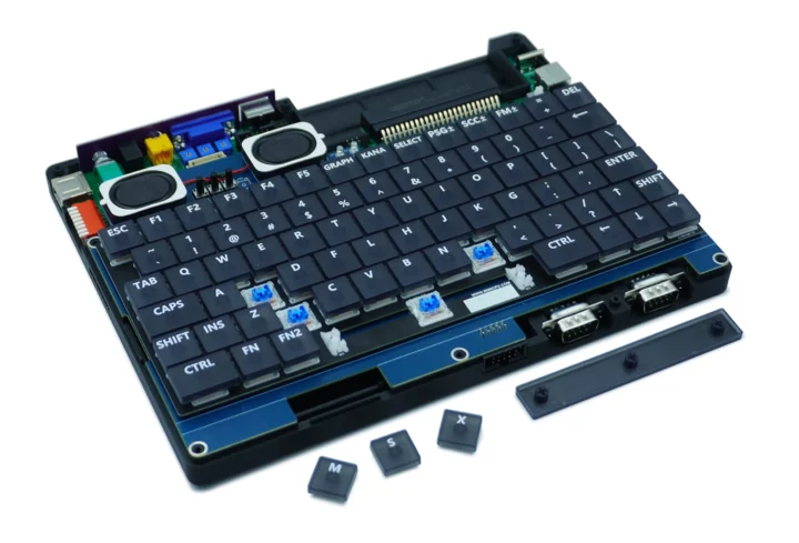 OneChipBook-12 modular design with mechanical keyboard, speakers, etc...