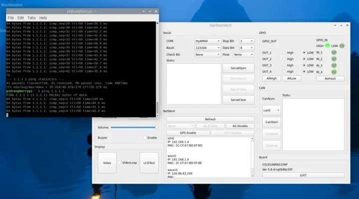 Raspberry Pi OS 4G LTE connection hardwaretest program