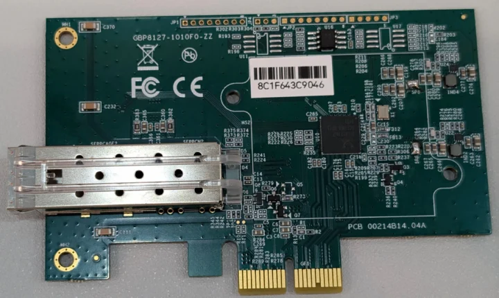 Realtek RTL8127ATF card with 10Gbps SFP cage Realtek RTL8127ATF card with 10Gbps SFP cage