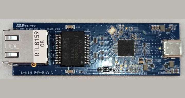 Realtek RTL8159 10GbE USB 3.2 demo board Realtek RTL8159 10GbE USB 3.2 demo board