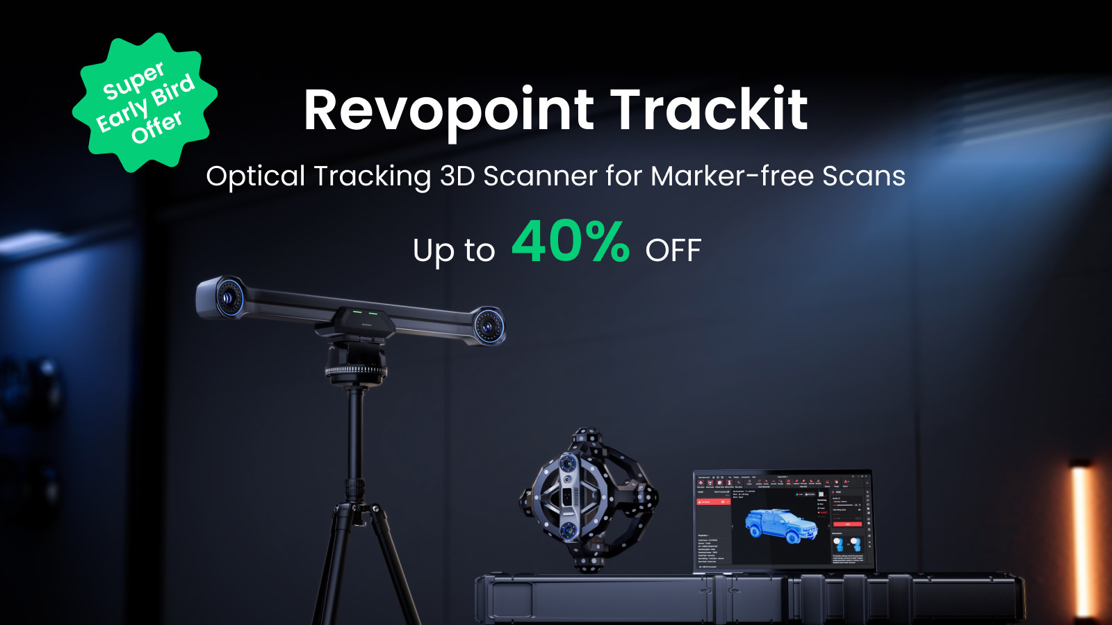 Revopoint Trackit optical tracking 3D scanner