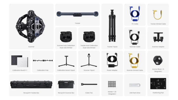 Revopoint Trackit package content