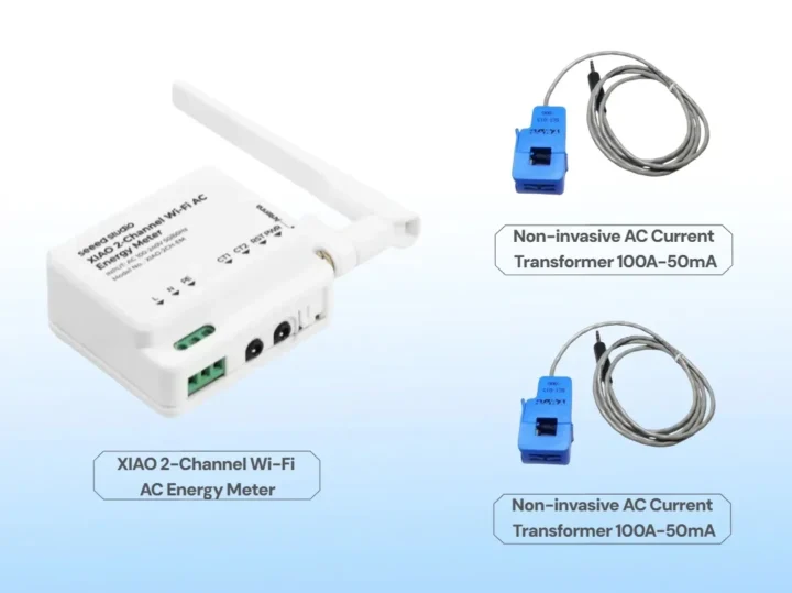 XIAO 2-channel Wi-Fi energy meter two CT clamps XIAO 2-channel Wi-Fi energy meter two CT clamps