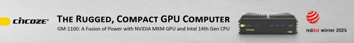 Cincoze GM-1100 rugged CPU computer with NVIDIA MXM GPU and 14th Gen Intel CPU