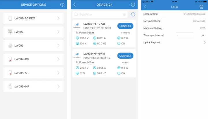 MKLoRa android ios app MKLoRa android ios app