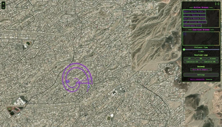 Mesh Mapper Map drone detection