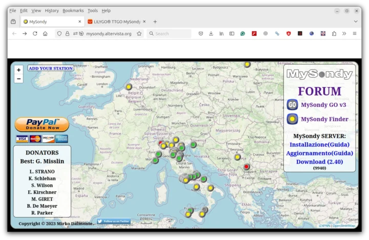 MySondy map MySondy map tracking weather balloons