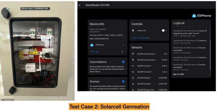 XIAO-2CH-EM solar generation test