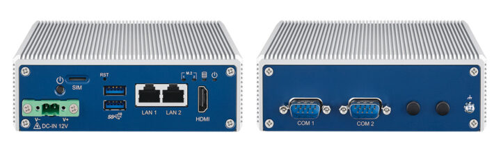 Vecow PBC 2000 fanless Edge AI system front and back Vecow PBC-2000 fanless Edge AI system front and back