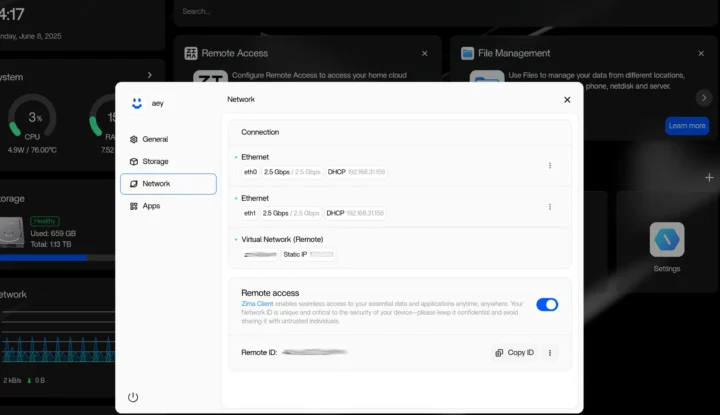 ZimaOS Remote Access Configuration