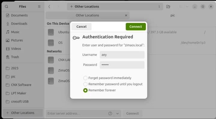ZimaOS Remote Login Authentication