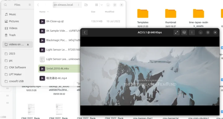 ZimaOS samba share video playback